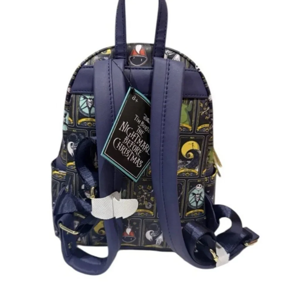 Loungefly Disney Nightmare Before Christmas Tarot Mini Backpack All Over Print